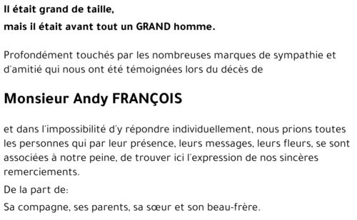 Andy FRANÇOIS