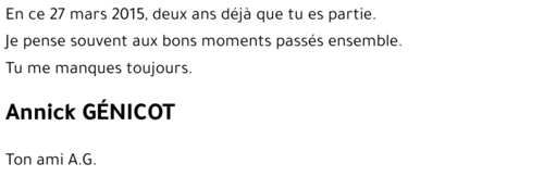 Annick GENICOT