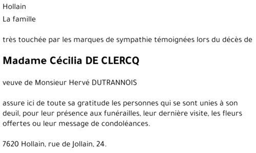 Cécilia DE CLERCQ