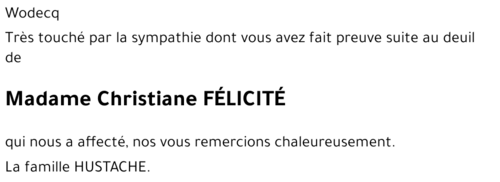 Christiane FÉLICITÉ