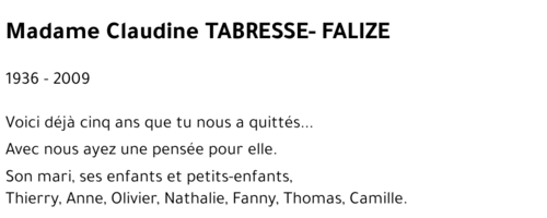 Claudine FALIZE