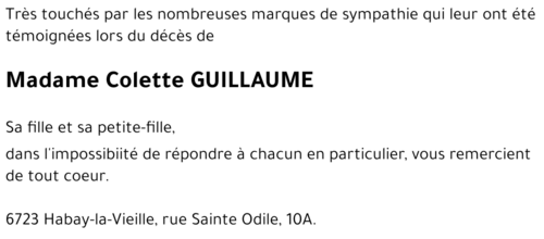 Colette GUILLAUME