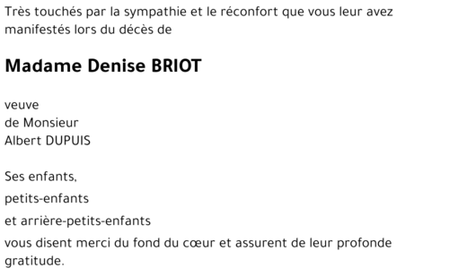Denise BRIOT