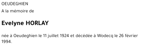 Evelyne HORLAY
