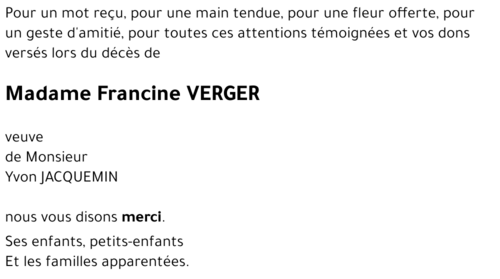 Francine VERGER