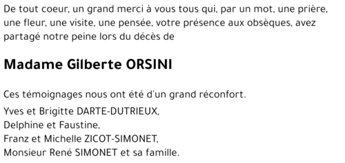 Gilberte ORSINI