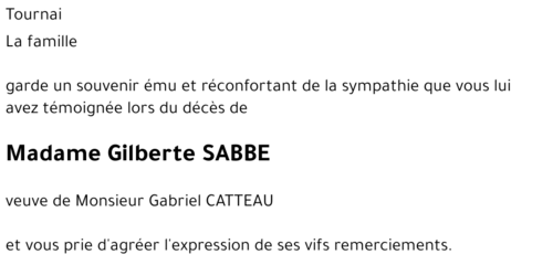 Gilberte SABBE