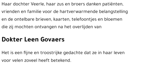 Helena (Leentje) Govaers