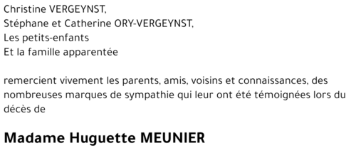 Huguette MEUNIER