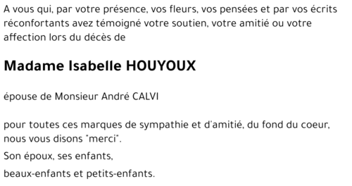 Isabelle HOUYOUX