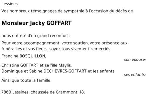 Jacky GOFFART