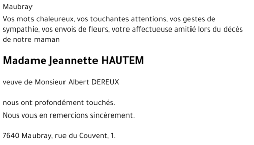 Jeannette HAUTEM