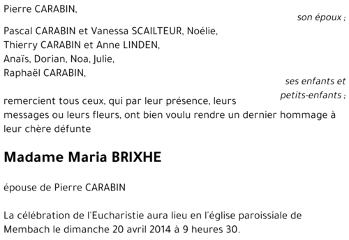 Maria BRIXHE