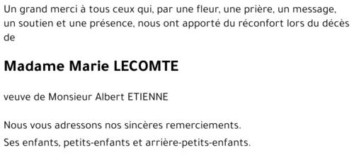 Marie LECOMTE