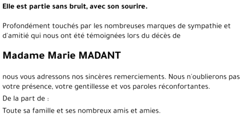 Marie MADANT