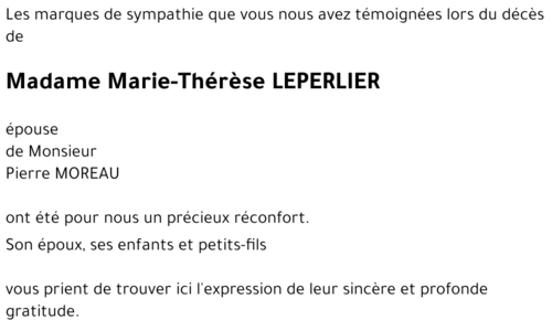 Marie-Thérèse LEPERLIER