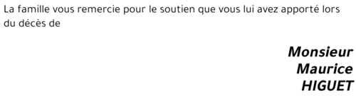 Maurice HIGUET