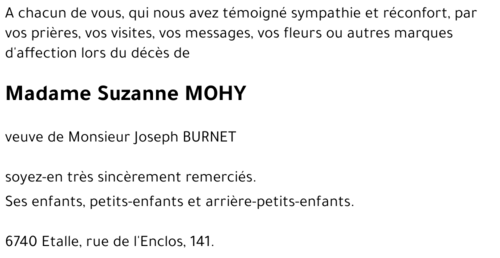 Suzanne MOHY