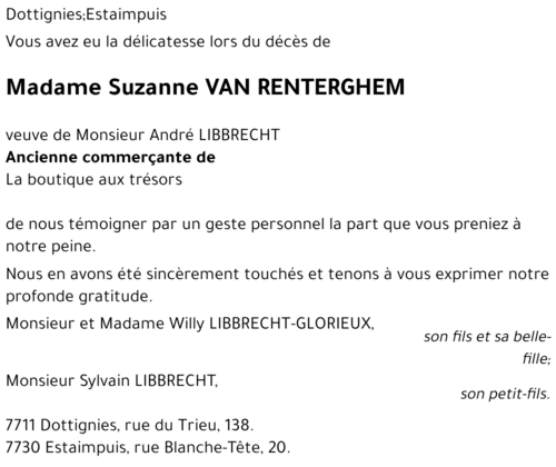 Suzanne VAN RENTERGHEM