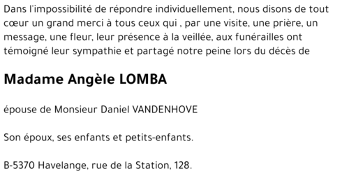 Angèle LOMBA