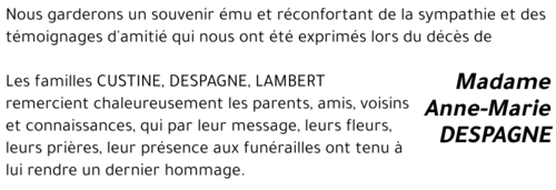Anne-Marie DESPAGNE