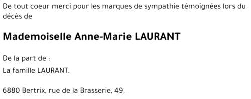Anne-Marie LAURANT