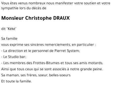 Christophe DRAUX