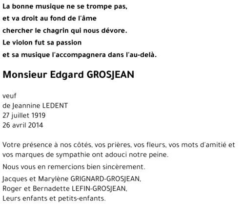 Edgard GROSJEAN