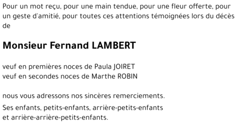 Fernand LAMBERT