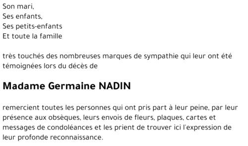 Germaine NADIN