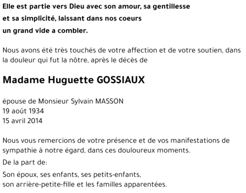 Huguette GOSSIAUX