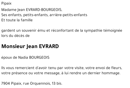 Jean EVRARD