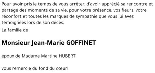 Jean-Marie GOFFINET