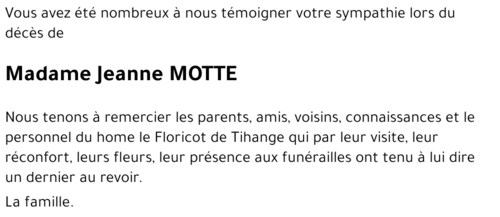 Jeanne MOTTE