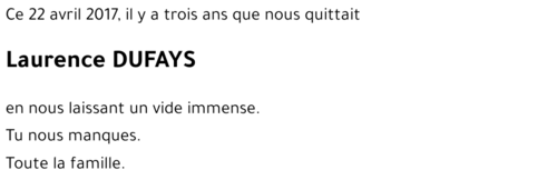Laurence DUFAYS
