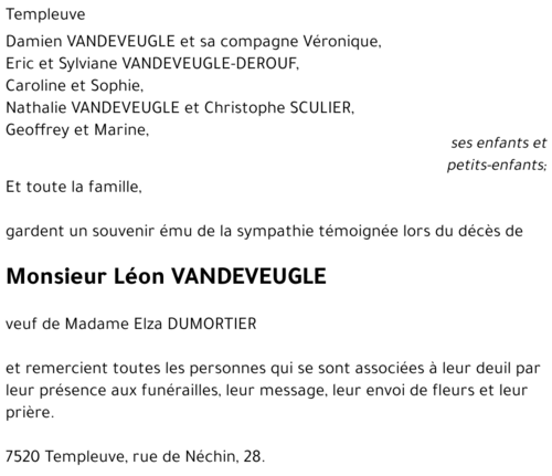 Léon VANDEVEUGLE