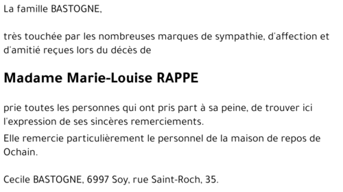 Marie-Louise RAPPE