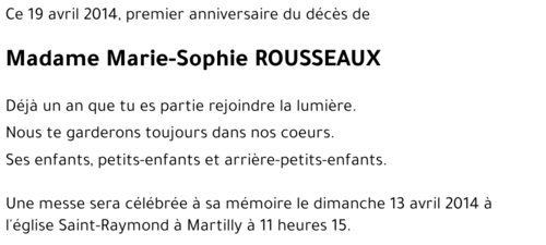 Marie-Sophie ROUSSEAUX