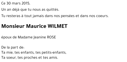 Maurice WILMET