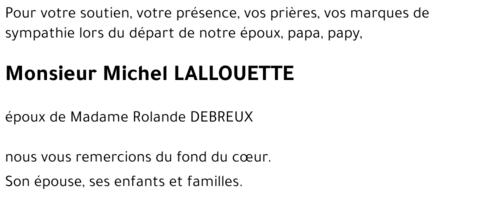 Michel LALLOUETTE