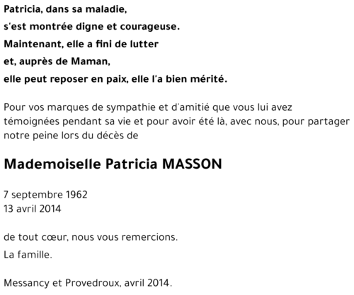Patricia MASSON
