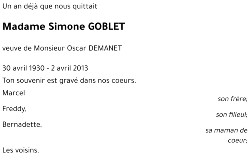 Simone GOBLET