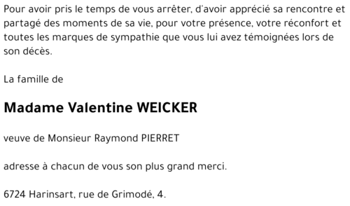 Valentine WEICKER