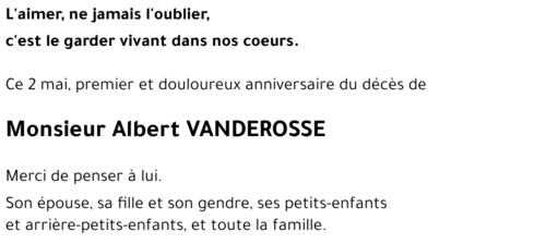 Albert VANDEROSSE