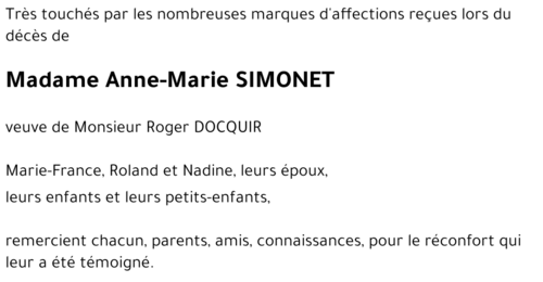 Anne-Marie SIMONET