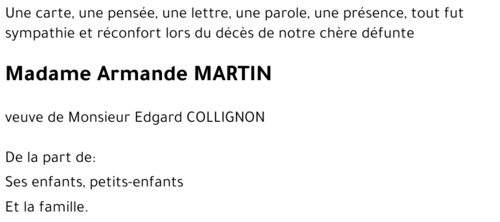 ARMANDE martin