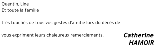 Cathérine HAMOIR