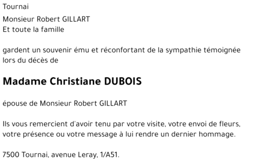 Christiane DUBOIS