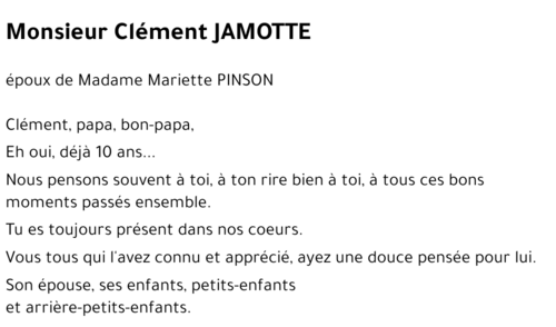 Clément JAMOTTE