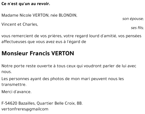Francis VERTON